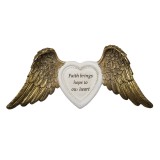 Cumpara ieftin Decoratiune perete polirasina Aripi Inger 24x2x10 cm