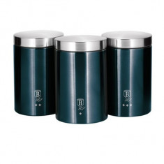 Set 3 recipiente pentru bucatarie Aquamarine Metalic Line Berlinger Haus BH 6271