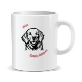 Cana personalizata cu mesaje pentru iubitorii de caini, Ador golden retriever