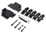 Conector D-Sub 25 PIN Mamă Unghi 45&deg; Lipire Cablu Gold Flash