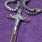 Crucifix cu lant masiv Vintage pentru gat,lant si crucifix vechi masiv argintiu