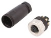 WEIDM&Uuml;LLER Conector M12 Mamă Drept, 8 Pini, Cod A, Montare Pe Cablu, Terminal Șurub, Secțiune Cablu 0.14-0.5mm&sup2;, Diametru Exterior 6-8mm