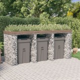 Gossi perete gabion pentru pubela gunoi 270x91x120 cm fier galvanizat
