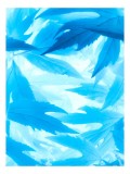 Tablou Canvas Frunze Albastre Serene Natură, 26 x 39 cm, CMCLASS