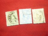 Serie mica Suriname Colonie Olandeza 1892 Printesa Wilhelmina ,3 val. stamp., Stampilat