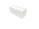 Jardiniera alba din marmura 120 cm &ndash; mobilier urban