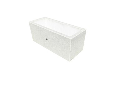 Jardiniera alba din marmura 120 cm &amp;ndash; mobilier urban foto