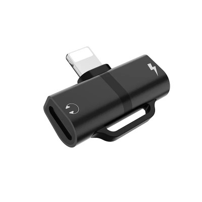 Convertor audio lightning Negru LS20 Hoco foto