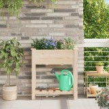 VidaXL Ghiveci de grădină cu grile 71x37x76 cm din lemn masiv de pin