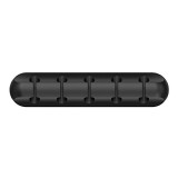 Organizator de cabluri, flippy, autoadeziv, multifunctional, 5 locuri de suport, 9.6x2.2cm, negru