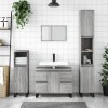 VidaXL Dulap de baie, gri sonoma, 30x30x100 cm, lemn prelucrat 831570
