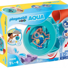 Jucarie interactiva - 123 Aqua - Roata de apa cu pui de rechin | Playmobil