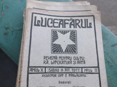 Colectie de reviste,Luceafarul 1911.Director O.Goga.48 numere. foto