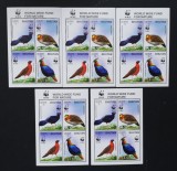 BHUTAN-PASARI-WWF-5 x 1 bloc-MNH**-BH 12A