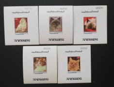 YEMEN K. - PISICI-serie.5 S/Sh DE LUX-NEDANT. NEOBLIT.- YK 061
