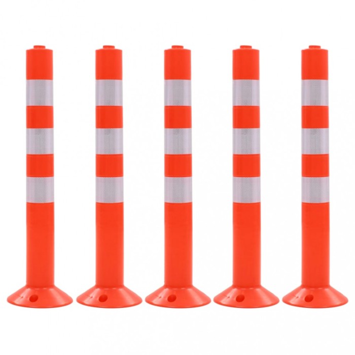 Gossi baliza control trafic, 5 buc., plastic, 75 cm