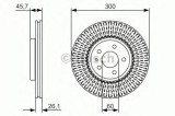 Disc frana OPEL MOKKA (2012 - 2016) BOSCH 0 986 479 666