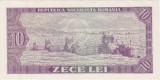 Bancnota Romania 10 lei 1966 RSR, seria D.0017, Republica Socialista Romania