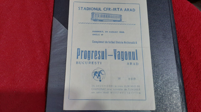 program VAGONUL ARAD - PROGRESUL BUC.