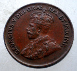 7.163 CANADA GEORGE V 1 ONE CENT 1933, America de Nord, Bronz