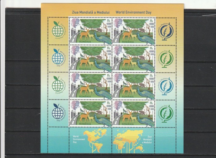 ROMANIA 2023 LP 2420 ZIUA MONDIALA A MEDIULUI MINICOALA MNH NESTAMPILATA