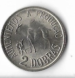 Moneda 2 dobras 1977 - Sao Tome e Principe foto