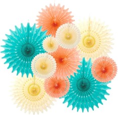 Set de 14 decoratiuni pentru petrecere Easy Joy, hartie, multicolor