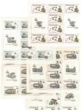 Cehoslovacia 1987 - Expo Praga, vehicule, locomotive, masini, serie minicoli neuzate