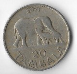 Moneda 20 tambala 1971 - Malawi