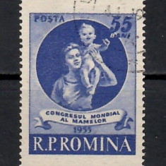 Romania 1955, LP.389 - Congresul Mondial al Mamelor - Laussanne, Stampilat