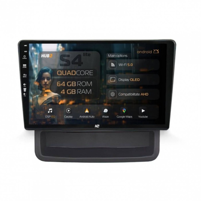 Navigatie Renault Trafic Opel Vivaro (2010-2014) 4GB RAM Android 13 Quadcore DSP GPS Wi-FI Carplay Android Auto USB Bluetooth Waze Touchscreen 10 inch