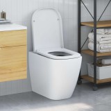 Capac WC cu eliberare rapidă, &icirc;nchidere lentă, alb, duroplast