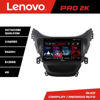 Navigatie Hyundai Elantra 2011-2013 Lenovo Kit-092 8 core QLED 2K 8+256 360 Android Waze USB Navigatie Internet Youtube Radio CarStore Technology foto