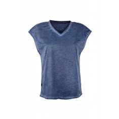 Tricou dama Zusss, decolteu V, Bleumarin