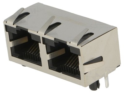 Conector RJ45 ecranat 8p8c THT foto