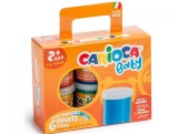 Vopsea pentru pictura cu degetele,Lavabila, 6 culori set, Carioca Baby,2 ani+