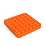 Cumpara ieftin Pop It Antistres Patrat Portocaliu Silicon, 12.5cm, TikTok - Jucarie senzoriala Fete/Baieti