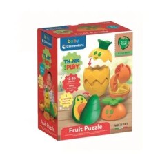 Joc educativ de logica Baby Clementoni - Fructe colorate, din plastic reciclat