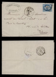 France 1871 Postal History Rare Cover Orl&eacute;ans to Paris - Railroad cancel D.179