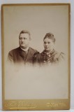 STUDIO FRITZ EILENDER , COLN A/ RH. , CUPLU IN STUDIO , FOTOGRAFIE CABINET , SFARSITUL SEC. XIX