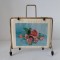 Suport vintage pentru servetele / scrisori, anii 50, metal si plastic, 16cm inlatime x14cm latime x 6cm grosime