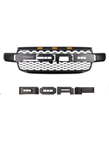 Grila radiator Raptor Style negru mat cu leduri portocalii, Ford Ranger T9 2022-2024