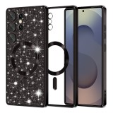 Husa premium Samsung Galaxy S25 Ultra Asteroid GSM Luxury Glitter MagSafe, negru