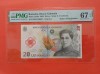 Bancnota 20 lei 2023 RADAR gradata PMG 67 GEM UNC EPQ