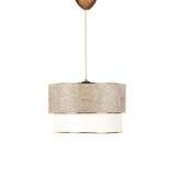 Cumpara ieftin Lustra cu o singura lumina PWL-1089, E27 alb-auriu, 30x70 cm