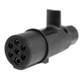 Fișă Remorcă Plastic Tip N 7 Pini 24V Universală - Conector Electric Remorcă, Semiremorcă, Camion - Negru, Durabil