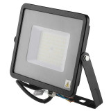 Reflector LED SMD Slim 50W 5750lm 6500K IP65 negru CIP SAMSUNG V-Tac SKU-21761, Vtac