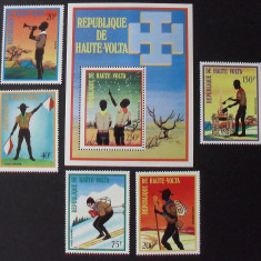 Haute Volta 1973 Scouting set+perf. sheet MNH DA.090