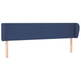 Cumpara ieftin Tablie de pat cu aripioare, albastru, 183x23x78/88 cm textil