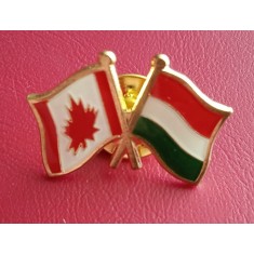 Insigna cu steagurile Canada si Ungaria